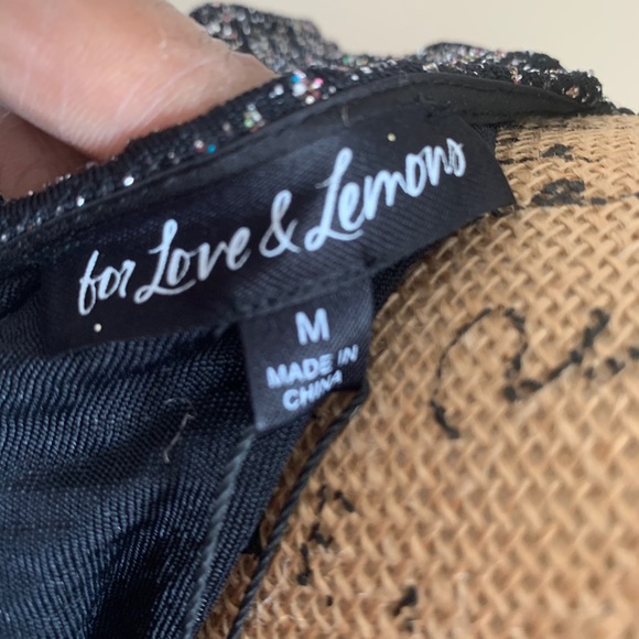 For Love & Lemons Margaux Glitter Mini Dress - Picture 4 of 8